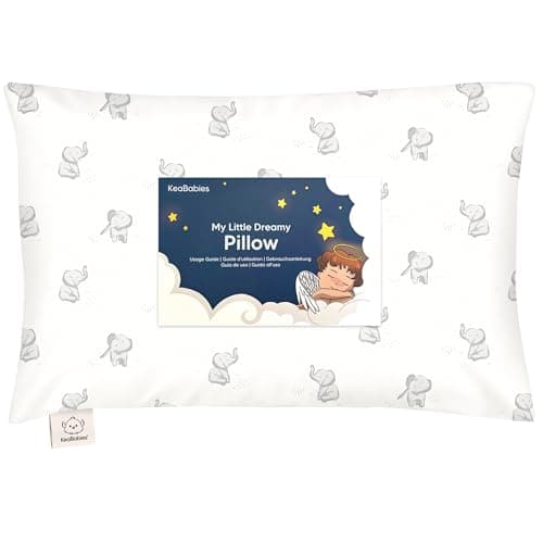 Toddler Pillow with Pillowcase - 13x18 My Little Dreamy Kids Travel Bed Pillows for Sleeping, Organic Cotton Small Pillowcase, Soft & Breathable, Machine Washable, Toddlers 2-5 Years Old (Elly) - Image 1