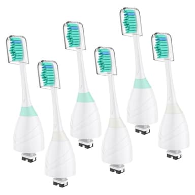 OLINS KAKO Replacement Heads for Philips Sonicare, Toothbrush Replacement Head Compatible with Phillips Sonicare E-Series Screw-on Handles for Essence, Advance, Elite, CleanCare, Extreme, 6 Pack - Image 1