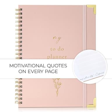 Beautiful To Do List Notebook - Aesthetic Daily Planner to Easily Organize Your Tasks And Boost Productivity - Stylish Undated ADHD Planner Gift and The Perfect School or Office Supplies For Women - Image 5