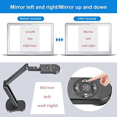 Kitchbai 4K USB Document Camera for Teacher, 8MP Webcam & Visualiser for A3 Size with Dual Microphones, 3-Level LED Light, Image Invert, Foldable for Live Demo, Work with Windows, macOS and Chrome OS - Image 4