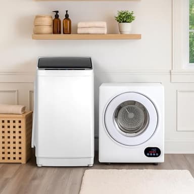 ROVSUN 1.5CuFt Portable Clothes Dryer and 17.8LBS Full-Automatic Washing Machine Set, Compact Laundry Washer and Dryer Combo Set with Stainless Steel Inner Tub, for Apartment, Dorms, Home - Image 2