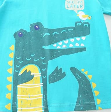 Baby Toddler Boy Clothes Dinosaur Easter Outfits Summer Cotton Short Sleeve Tshirt Tee and Shorts Clothing Set Light Blue 2t - Image 4