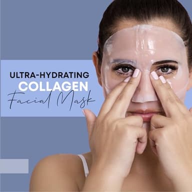 Collagen Face Mask | Hydrating Beauty Skincare Face Mask for Glass Skin, Revitalizing Overnight Collagen Facial Mask for Wrinkles, Selfcare Sheet, Moisturizing Facial Skin Care Product for Women & Men - Image 6