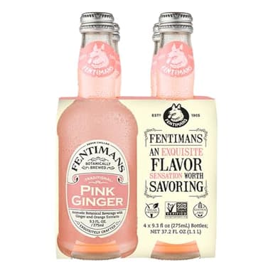 Fentimans Botanically Brewed Classic Pink Ginger Sparkling Soda, 9.3 fl oz Bottles – Premium Craft Soda/Mixer for Cocktails & Refreshing Drinks - Image 2