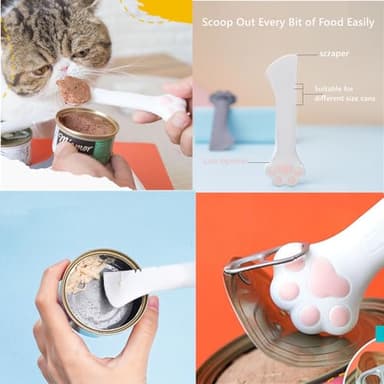 CUITIBI Small Spoon, CUITIBI Cat Wet Food Spoon,Pet Food Scoop,Spatula for Pet Food - Easy to Open with Can Opener Function - Image 2