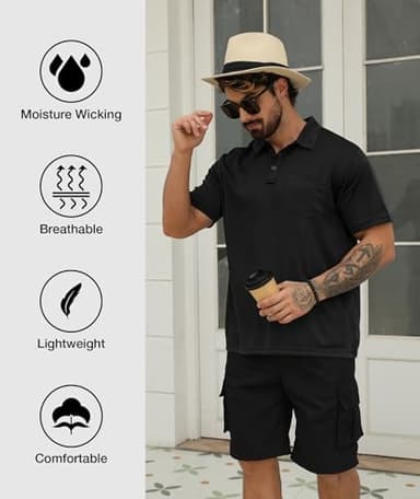 SCODI 5 Pack Mens Pocket Polo Shirts Short Sleeve Multipack Golf Shirt for Men Moisture Wicking Casual Athletic Work T-Shirts Black XL - Image 5