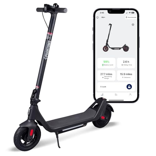 Phantomgogo Foldable Electric Scooter - Powerful Motor, 28 Miles Range, 15.5 Mph, Intelligent Light, Eco-Friendly, Perfect for Adult Commuters (10 Inch Wheels (Upgraded)) - Image 1