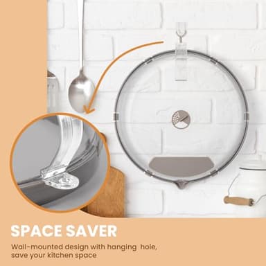 Gracenal Microwave Splatter Cover for Food, Upgraded Microwave Cover with Water Steamer, Integrated Handle, 10” Plate Covers, Splatter Guard, Kitchen Gadgets & Accessories, House Essentials for Gift - Image 6