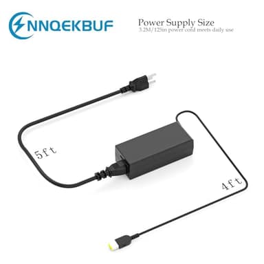 NNQEKBUF New 90W Laptop Charger Compatible with Lenovo Thinkpad X1 Carbon T440 E431 G410 PA-1900-081 0B46995 0B46994 ThinkPad T431s Z510 45N0237 344428U 45N0239 45N0236 Yoga 11s Flex 14 15D - Image 5