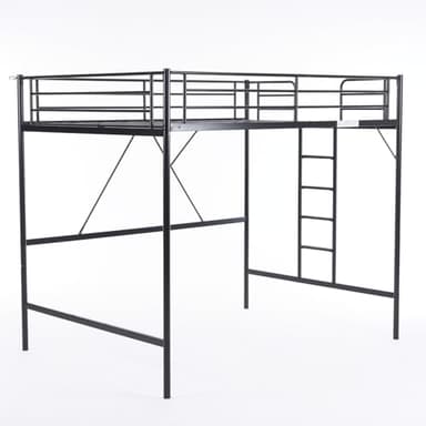 VINGLI Loft Bed Full Size with Flat Rungs for Adults, Kids and Young Teens, No Box Spring Required,Heavy Duty Metal Slat Support - Image 9