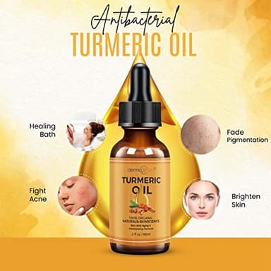 DERMAXGEN Organic Turmeric Oil for Skin Lightening – Turmeric Face Oil for Dark Spots, Anti-Aging & Hydrating Dry Skin – Glow Moisturizer for Face, Neck & Eyes (2 FL OZ / 60 ML) - Image 2