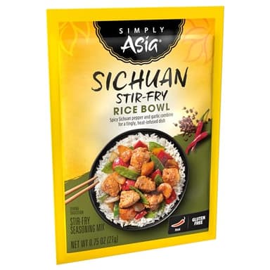 Simply Asia Sichuan Stir-Fry Rice Bowl Seasoning Mix, 0.75 oz (Pack of 12) - Image 1
