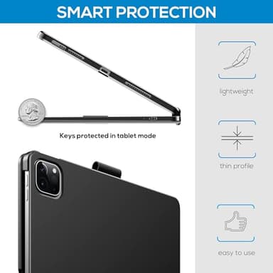 typecase Touch Keyboard Case for iPad Air 11-inch (M3 2025 / M2 2024)& iPad Pro 11(4th/3rd/2nd/1st Gen):Multi-Touch Trackpad & 11 Colors Backlight&360°Rotatable,Thin & Light for iPad Air 5/4 Gen,Black - Image 5