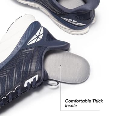 ALLSWIFIT Men's Slip On Walking Shoes Running Comfortable Tennis Breathable Non Slip Athletic Gym Workout Cross Training Fashion Sneakers,Size 11,Blue,SARR034M - Image 5