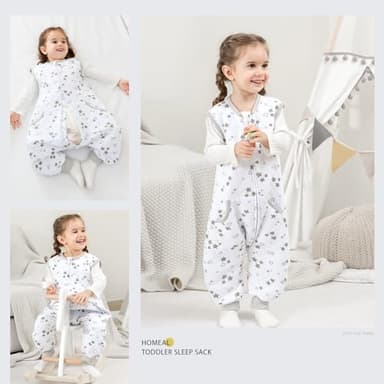HOMEAL Sleep Sack with Feet, 1.0 TOG Toddler Sleep Sacks 2t-3t Sleep Sack Toddler, Toddler Sleeping Sack with Legs, Sleeveless Sleep Sack Baby, Toddler Sleep Sacks Baby for Early Walkers - Image 4