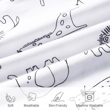 david's kids 3 Pack 100% Cotton Baby Sleep Sack 18-24 Months, Soft Baby Wearable Blankets with 2-Way Zipper, Comfy Toddler Sleeping Bags for Boys Girls Neutral, X-Large Size, Woodland Animals - Image 4