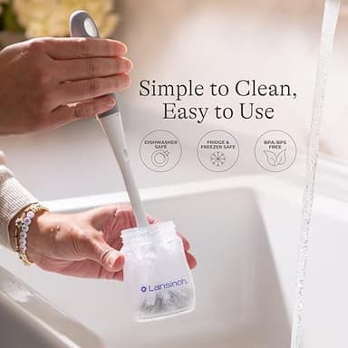 Lansinoh Anti-Colic Baby Bottles for Breastfeeding Babies, 5 Ounces, 4 Count, Includes 4 Slow Flow Nipples, Size S - Image 8