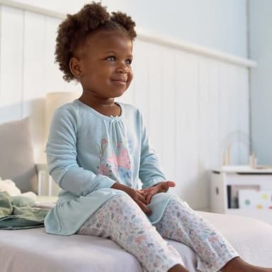 Gerber Toddler Girls' 2-piece Pajama Set (Flame Resistance Top + Bottom), Bunny, 5T - Image 6