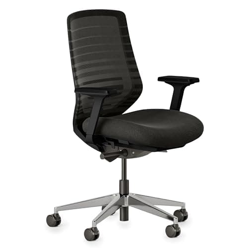 Branch Ergonomic Chair - A Versatile Desk Chair with Adjustable Lumbar Support, Breathable Mesh Backrest, and Smooth Wheels - Experience Optimal Comfort and Support - All Black - Image 1