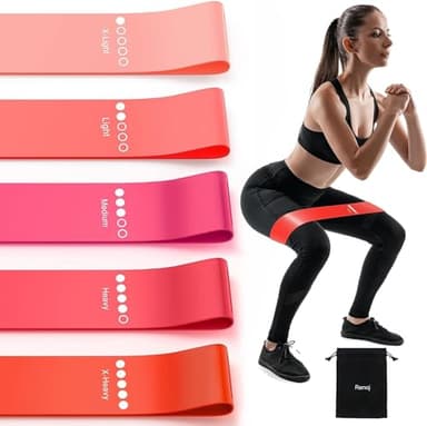 Resistance Bands for Working Out, Elastic Exercice Loop Bands for Physical Therapy, Yoga Starter Set of Stretch Bands for Booty Legs, Pilates Flexbands - Image 1