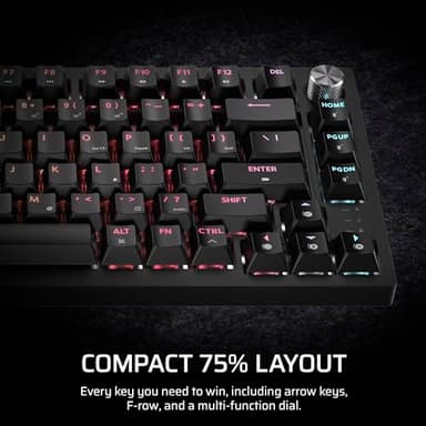Corsair K65 Plus Wireless 75% RGB Hot-Swappable Mechanical Gaming Keyboard – Pre-Lubricated MLX Fusion Tactile Switches – Dual-Layer Sound Dampening – PBT Keycaps – QWERTY NA – Black - Image 3