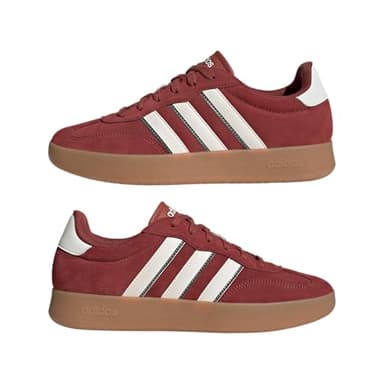 adidas Men's Barreda Sneaker, Preloved Ruby/Off White/Collegiate Green, 11 - Image 8