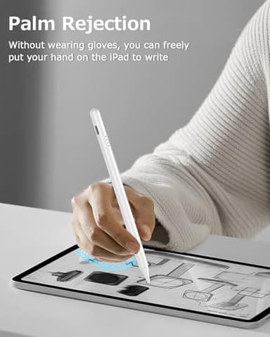 Stylus Pen for iPad 10th&a16, Fast Charge for ipad Pencil with Palm Rejection, Active Pen Compatible with (2018-2025) Apple iPad 6/7/8/9/10/11(A16), iPad Pro 11"/12.9"/M4, Mini 5/6, Air 3/4/5/M2/M3 - Image 4