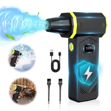 Compressed Air Duster, 360000RPM Electric Air Duster with LED Display, 4 Gear Adjustable Rechargeable Cordless Jet Dry Blower, Replace Compressed Air Can, Air Duster for Car, Computer, Home, Outdoors - Image 1