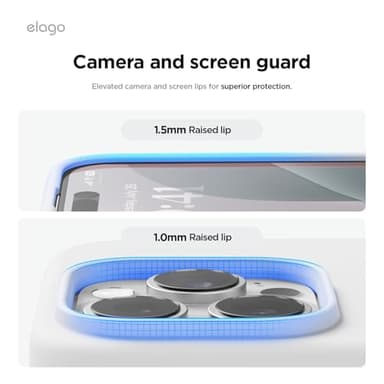 elago Magnetic Silicone Case Compatible with iPhone 16 Pro Max Case 6.9 Inch Compatible with All MagSafe Accessories - Built-in Magnets, Soft Grip Silicone, Shockproof [White] - Image 8