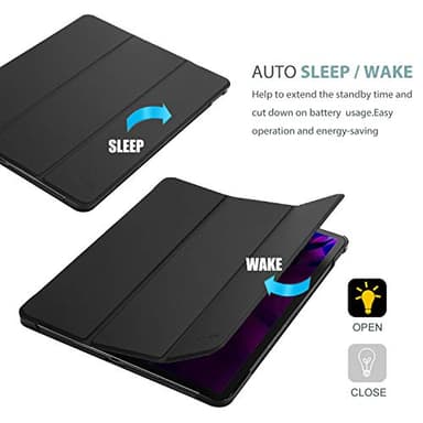 ProCase Smart Case for iPad Pro 12.9 2022/2021/2020/2018, Slim Stand Hard Back Shell Smart Cover for iPad Pro 12.9" 6th Gen/5th Gen/4th Gen/3rd Gen -Black - Image 6