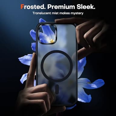 TAURI for iPhone 12 Pro Max Case, Compatible with Magsafe, [Military-Grade Protection] with 2X Screen Protectors, Slim Matte Case for iPhone 12 Pro Max, Frosted Black, 6.7" - Image 5