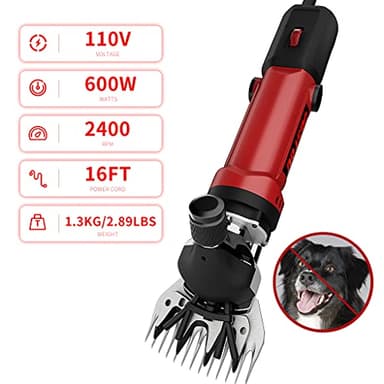 Dragro Sheep Clippers 600W, Professional Animal Shearing Machine, Farm Livestock Grooming Kit, Heavy Duty Electric Clippers for Thick Coat Animals (Sheep Clippers-600W) - Image 7