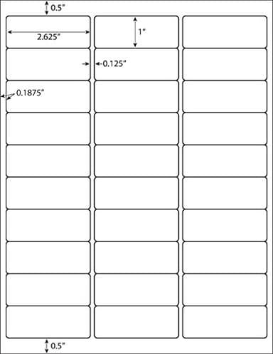 Address Labels for Inkjet Printers 1" x 2-5/8", Pack of 15000 Labels - Image 2