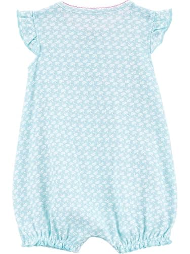 Simple Joys by Carter's Baby Girls' 3-Pack Snap-up Rompers, Blue Swan/Grey Dots/White Floral, 0-3 Months - Image 2