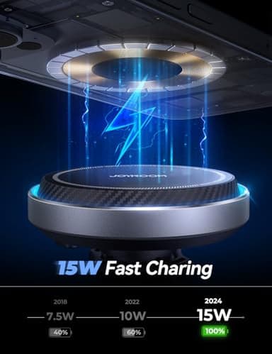 JOYROOM for MagSafe Car Mount Charger, [Fan Cooling] 15W Fast Wireless Car Charger Mount, iPhone Magnetic Car Phone Holder Fit iPhone 16Pro Max Plus Mini/15/14/13/12 - Image 4