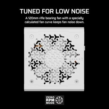 CORSAIR RM850e (2025) Fully Modular Low-Noise ATX Power Supply with 12V-2x6 Cable – ATX 3.1 & PCIe 5.1 Compliant, Cybenetics Gold Efficiency, 105°C-Rated Capacitors, Modern Standby Mode – White - Image 5