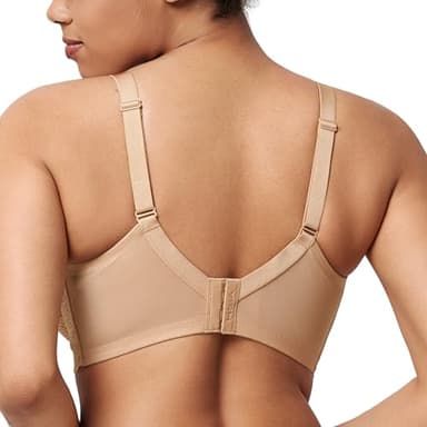 HSIA Minimizer Bra for Women - Plus Size Mermaid Scales Lace Bra Full Coverage for Heavy Breast - Image 3