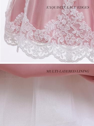 Baby Girl Dresses Bowknot Lace Pageant Party Wedding Flower Girl Dress 12-18 Months - Image 6