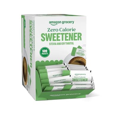 Amazon Grocery, Zero Calorie Stevia and Erythritol Sweetener Packets, 500 Ct (Previously Happy Belly, Packaging May Vary) - Image 5
