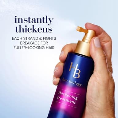 Hair Biology Full & Vibrant Set Including: Volumizing Shampoo (12.8 Fl Oz), Conditioner (12.8 Fl Oz) & Thickening Treatment (6.4 Fl Oz), for Thin or Fine Hair, Biotin Infused, Paraben-Free, Color-Safe - Image 7