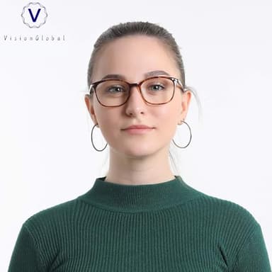 VisionGlobal Blue Light Blocking Glasses for Women/Men, Anti Eyestrain, Computer Reading, TV Glasses, Stylish Square Frame, Anti Glare(Tortoise,+2.25 Magnification) - Image 5