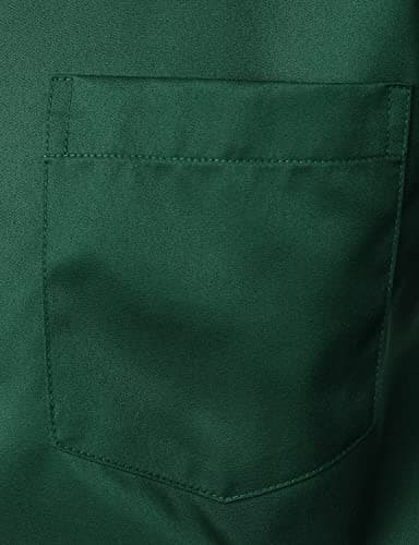 ZEROYAA Men's Urban Stylish Casual Business Slim Fit Long Sleeve Button Up Dress Shirt with Pocket ZLCL29-Dark Green Medium - Image 6