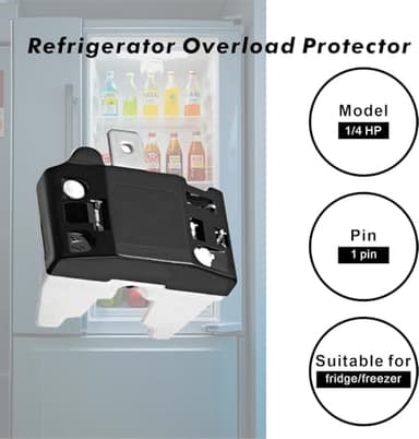 Compressor Start Relay and Overload Protector Kit for Refrigerator Freezer, Compatible with Frigidaire, Gibson, GE, Whirlpool, Roper, Kenmore, Replaces 4387913, 4241370, 7020935, 4387766, 4387836 - Image 3
