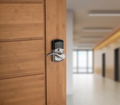 Kwikset SmartCode 955 Pembroke Light Commercial 10-Button Keypad Electronic Lever, Featuring Convenient Keyless Entry, 3-Year Batter Life and High Traffic Durability Satin Nickel - Image 6