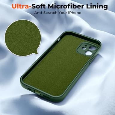 SUPFINE Designed for iPhone 11 Case,Premium Liquid Silicone with [Soft Anti-Scratch Microfiber Lining][Upgraded Camera Protection] Slim Shockproof Phone Case for Men Women Girls,Acacia Green - Image 5