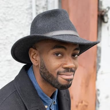 Sunday Afternoons Montana Hat, Men's Wool Felt Fedora, Cowboy Hat, UPF 50+ Sun Protection, 3" Western Style Brim, Leather Hatband, Stain Resistant, Raven, Medium - Image 5