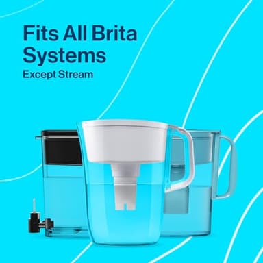 Brita Water Filter Pitcher for Tap and Drinking Water with 1 Standard Filter, Lasts 2 Months, 6-Cup Capacity, BPA Free, White - Image 11