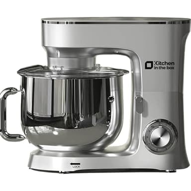Kitchen in the Box Stand Mixer, 900W 8.5 QT Kitchen Electric Mixer, 10-Speed Large Capacity Tilt-head Food Mixer with Dough Hook, Wire Whip, Flat Beater & Splash Guard (Silver) (Renewed) - Image 1