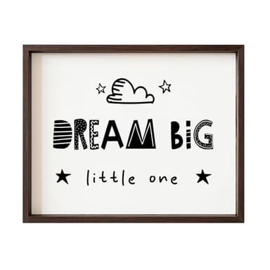 UNFRAMED Dream Big Little One Boy Nursery Quote Art Print, Dream Big Nursery, Adventure Little Boys Room Decor, Kids Room Decor, 8X10 INCH - Image 1