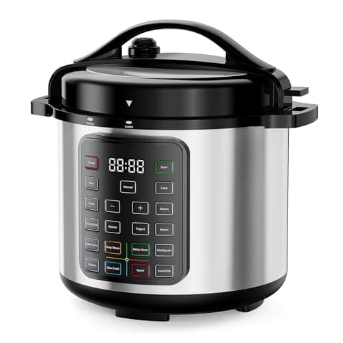 DUMOS 16-in-1 Electric Pressure Cooker 8 QT Stainless Steel Multi Cooker Electric for Pressure, Rice, Steamer, Yogurt Maker, Slow Cook, Sliver - Image 1